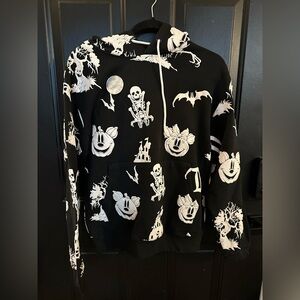 New Disney Halloween all over print hoodie- glow in the dark